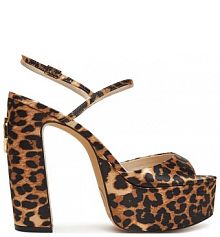 Sandały na obcasie Naked Wolfe brązowe