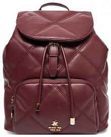 Plecak Beverly Hills Polo Club bordowy damski
