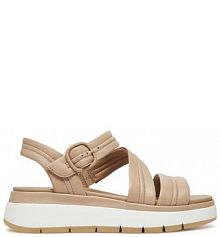 Sandały na obcasie Clarks beżowe