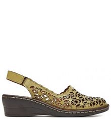 Sandały na obcasie Comfortabel zielone