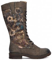 Kozaki Rieker khaki damskie