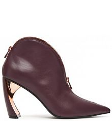 Botki na obcasie United Nude bordowy