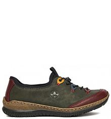 Półbuty Rieker zielone damskie