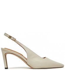 Sandały na obcasie Tommy Hilfiger beżowe