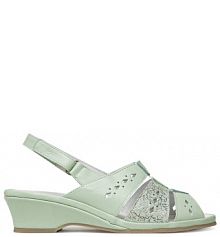 Sandały na obcasie Suave zielone