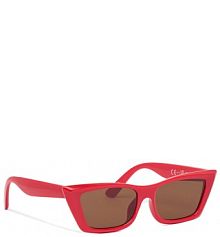 Okulary Pieces czerwone damskie