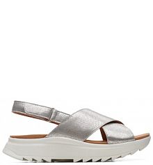 Sandały Clarks srebrne damskie