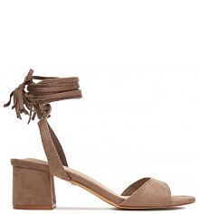 Sandały na obcasie DeeZee brązowe