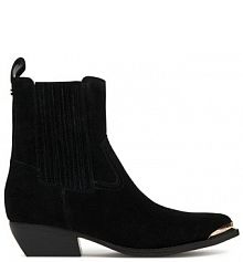 Botki na obcasie Guess czarne