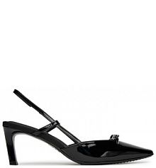 Sandały na obcasie DKNY czarne