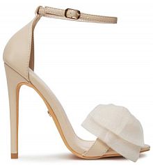 Sandały na obcasie DeeZee beżowe