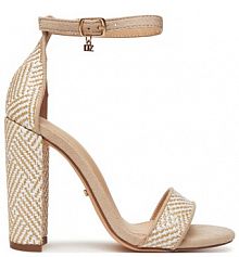 Sandały na obcasie DeeZee beżowe