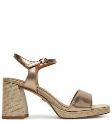 Sandały na obcasie Tamaris złote