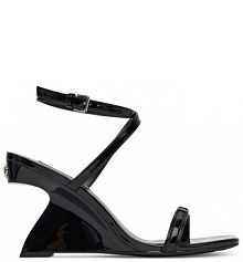 Sandały na obcasie KARL LAGERFELD czarne