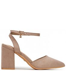 Sandały na obcasie DeeZee beżowe