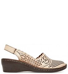 Sandały na obcasie Comfortabel beżowe