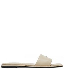 Klapki Calvin Klein beżowe damskie