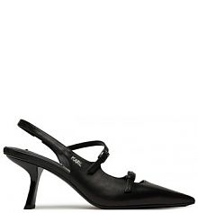 Sandały na obcasie KARL LAGERFELD czarne