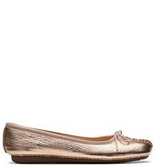 Baleriny Clarks złote