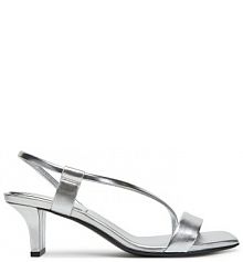 Sandały na obcasie Calvin Klein srebrne