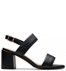 Sandały na obcasie Clarks czarne