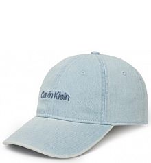 Czapka z daszkiem Calvin Klein niebieska damska