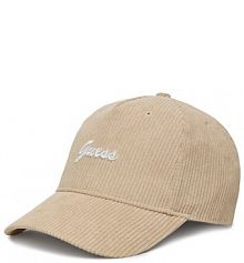 Czapka z daszkiem Guess beżowa damska