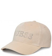 Czapka z daszkiem Guess beżowa damska