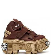 Sneakersy NEW ROCK brązowe damskie