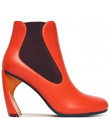 Botki na obcasie United Nude pomarańczowe