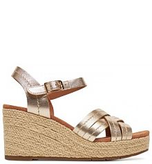 Espadryle Clarks złote damskie