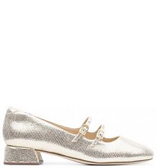 Półbuty na obcasie Clarks złote