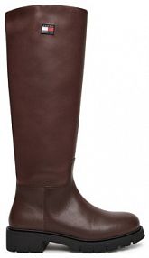 Kozaki Tommy Jeans brązowe damskie