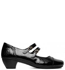 Półbuty na obcasie Rieker czarne