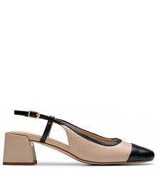 Sandały na obcasie Clarks beżowe