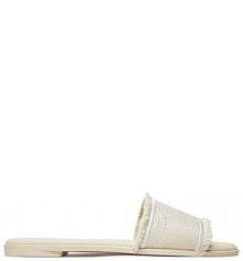 Klapki Tommy Hilfiger beżowe damskie