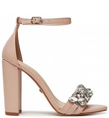 Sandały na obcasie DeeZee beżowe