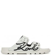 Klapki KARL LAGERFELD białe damskie