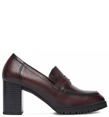 Półbuty na obcasie Lasocki bordowy