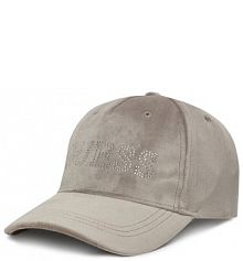 Czapka z daszkiem Guess szara damska