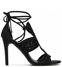 Sandały na obcasie DeeZee czarne