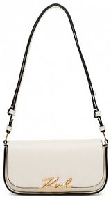 Torebka listonoszka KARL LAGERFELD écru