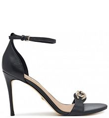 Sandały na obcasie Guess czarne