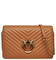 Torebka listonoszka PINKO brązowa