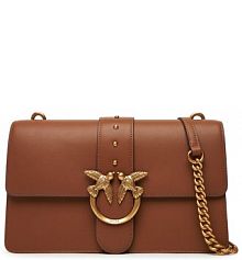 Torebka listonoszka PINKO brązowa