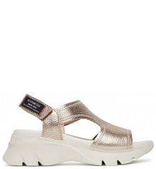 Sandały na obcasie Hispanitas złote