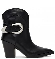 Botki na obcasie KARL LAGERFELD czarne