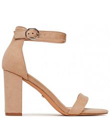 Sandały na obcasie DeeZee beżowe