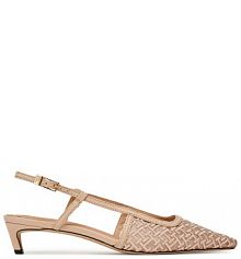 Sandały na obcasie Tommy Hilfiger beżowe