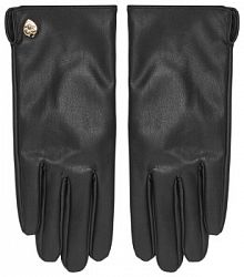 Rękawiczki skórzane Guess czarne